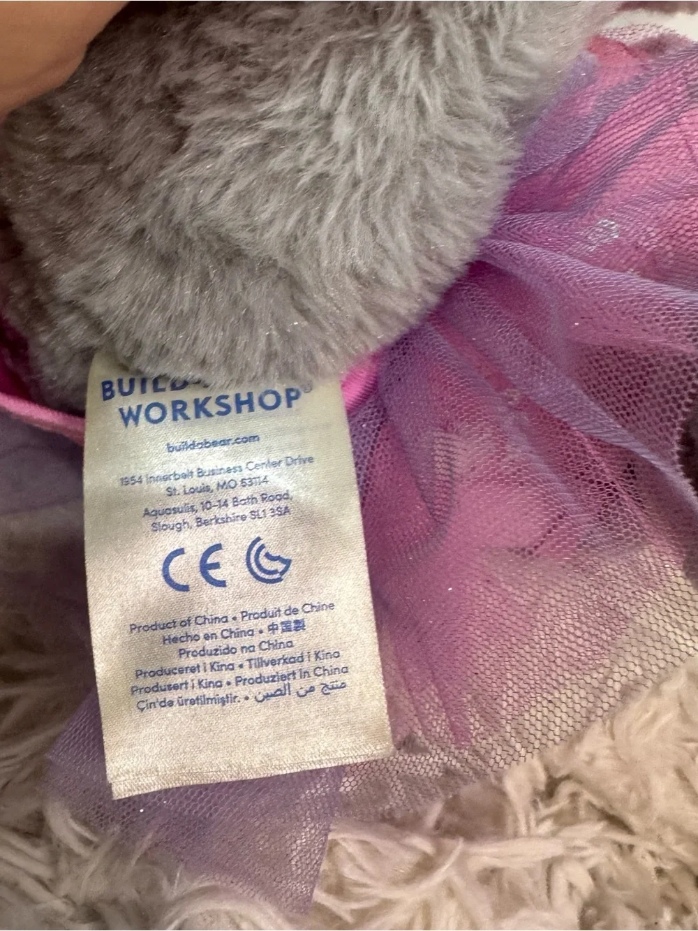 Build A Bear Plush Elephant Stuffed Animal Gray 16